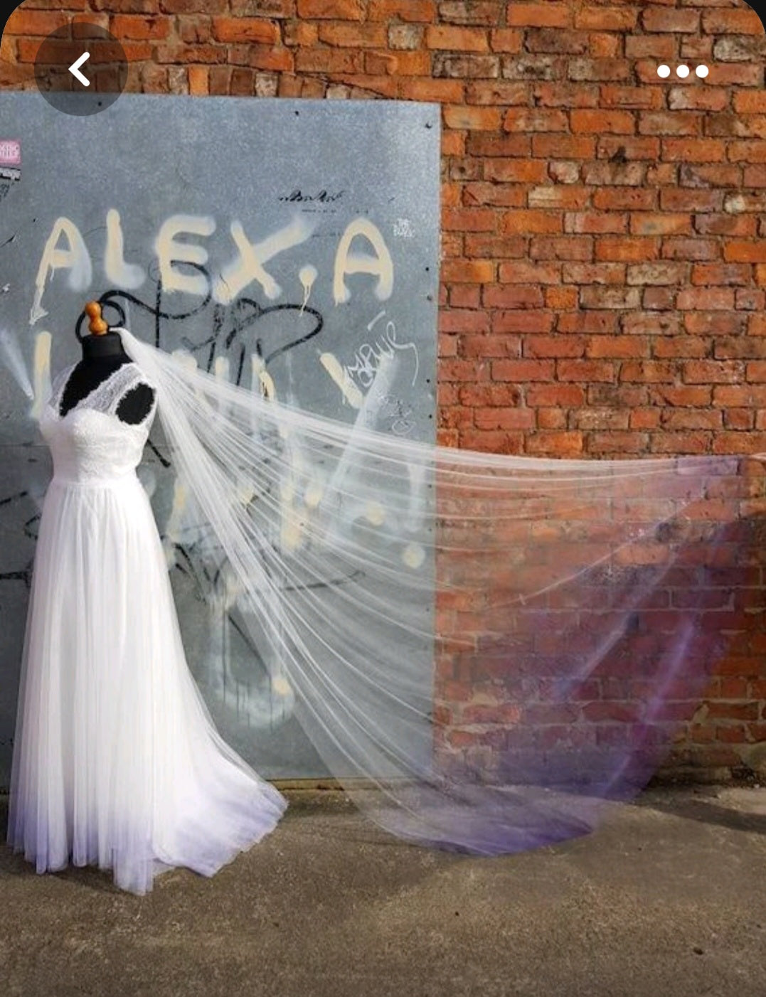 Ombre veil - purple dipdye effect 250cm
