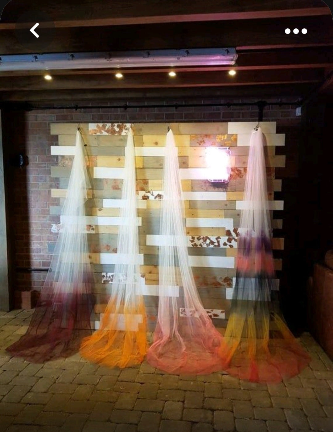 Ombre veil - green dipdye effect 250cm